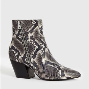 NEW All Saints Aster Snake Print Boot Size 7